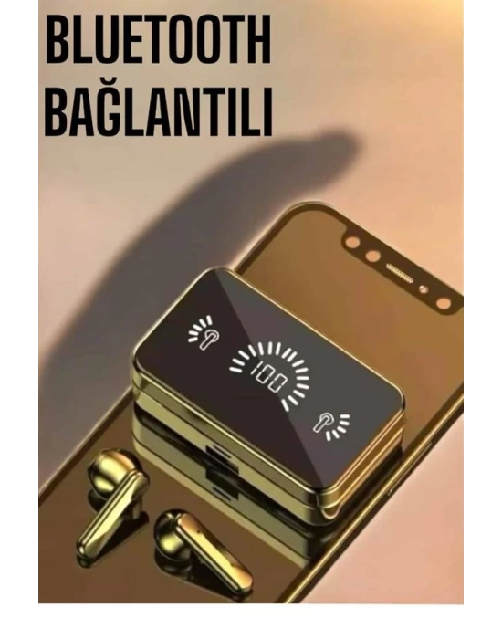 Aynalı Bluetooth Kulaklık Telefon Standlı Dijital Göstergeli