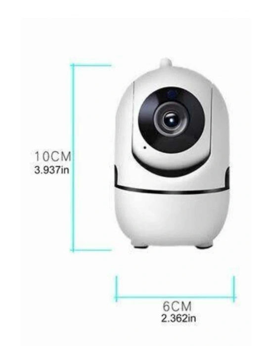 Baby Kamera Kablosuz 720P Beyaz 360 Derece Wifi Kamera Full HD 1080p