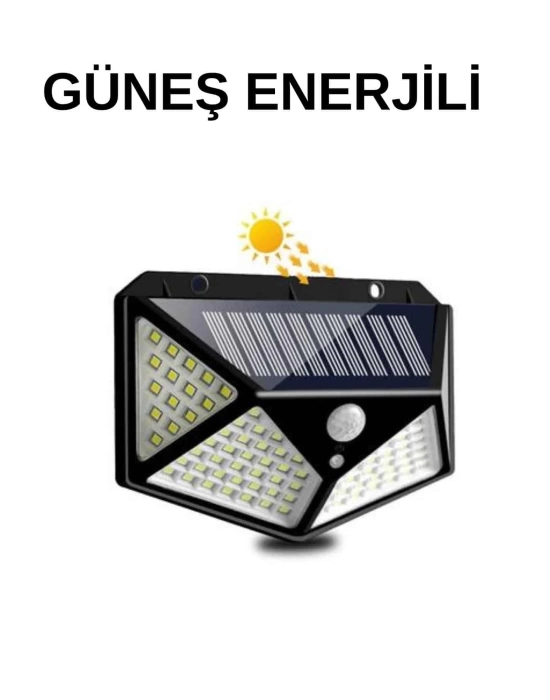 Bahçe Lambası Bahçe Aydınlatma Sensörlü Suya Dayanıklı 100 Led