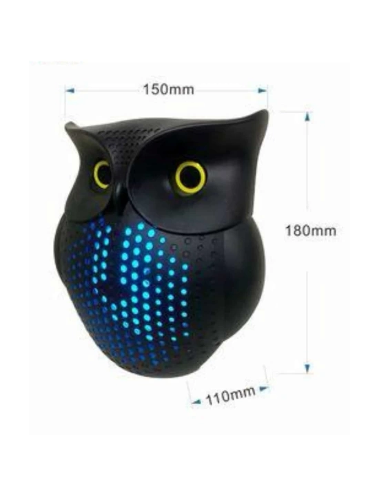 Baykuş Görünümlü Işıklı Bluetooth Speaker Bluetooth Hoparlör