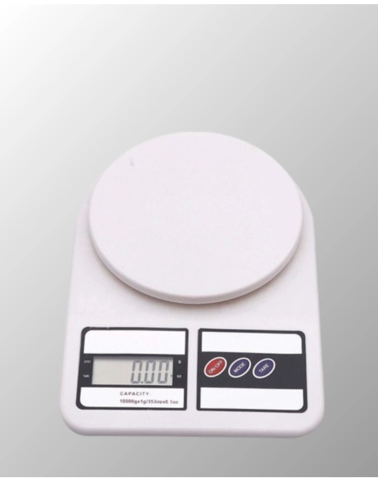 Beyaz Plastik Dijital Mutfak Tartısı – 24x16.8x1.5cm