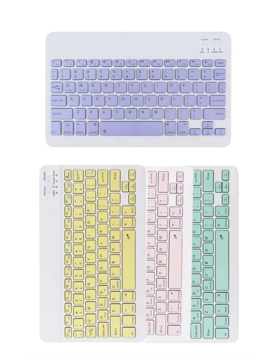 Bluetooh Wıreless Keyboard Siyah Q Klavye İOS Ipad Android Windows Uyumlu