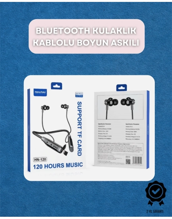 Bluetooth 5.0 Kablosuz Kulaklık – Uzun Pil Ömrü ve Ergonomik Tasarım