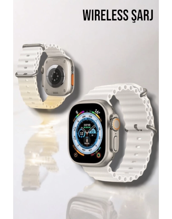 Bluetooth Bağlantılı 49MM Dokunmatik Akıllı Saat Sağlık ve Spor Takip Özellikli