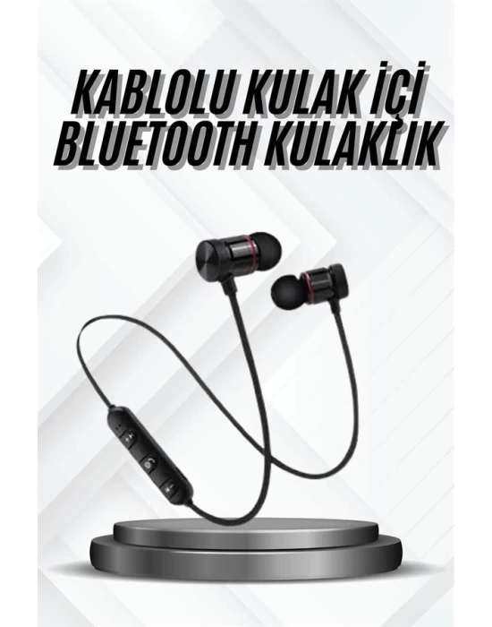 Bluetooth Bağlantılı Kablolu Mıknatıslı Sport Kulaklık