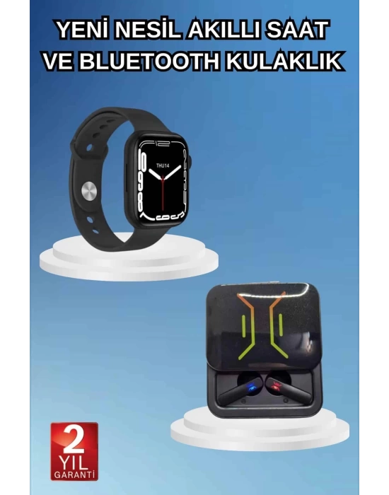Bluetooth Bağlantılı Kablosuz Kulaklık ve Yeni Nesil Akıllı Saat 5.0 Bluetooth