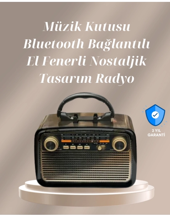 Bluetooth Bağlantılı Taşınabilir Hoparlör – FM/AM Radyo Özellikli, Şarj Edilebilir Batarya, 1 kg