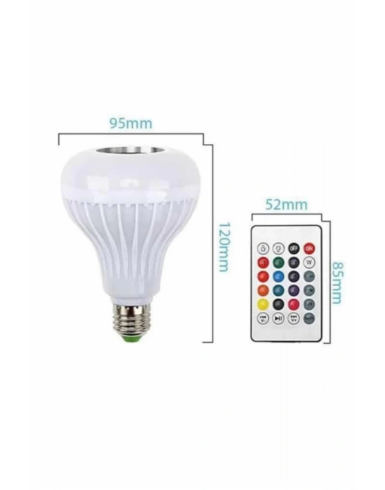 Bluetooth Hoparlör Akıllı Rgb Led Işık Renk Değiştirme Ses Bombası Ampül Görünümlü