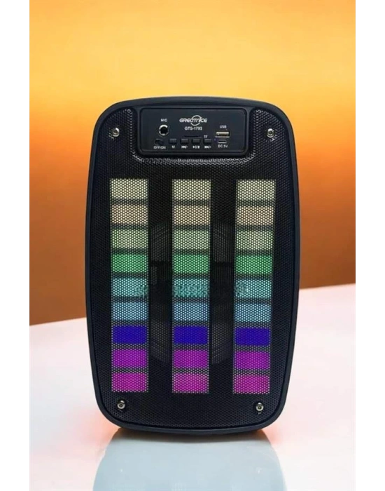 Bluetooth Hoparlör RGB Işıklı USB SD Kart Girişli Taşınabilir