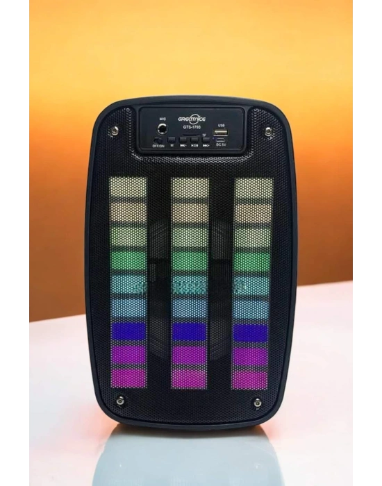 Bluetooth Hoparlör RGB Işıklı USB SD Kart Girişli Taşınabilir