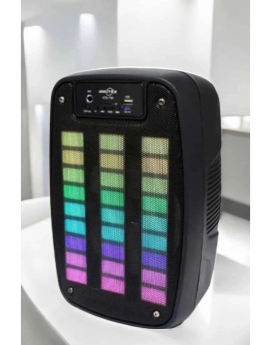 Bluetooth Hoparlör RGB Işıklı USB SD Kart Girişli Taşınabilir