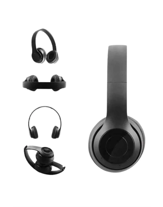 Bluetooth Kablosuz Kulaklık Siyah Wireless 5.0 Kulak Üstü Uzun Pil Ömrü