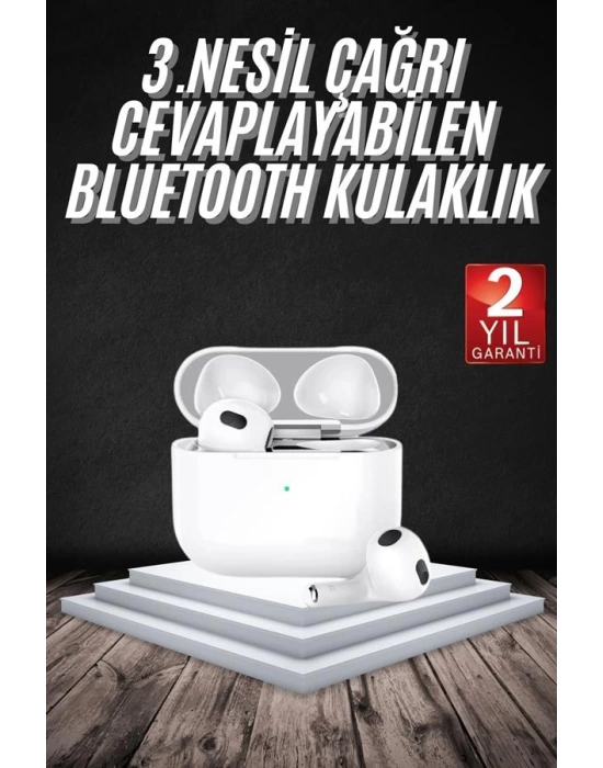 Bluetooth Kulaklık 3. Nesil Ios Android Uyumlu Yeni Nesil Wireless Charge