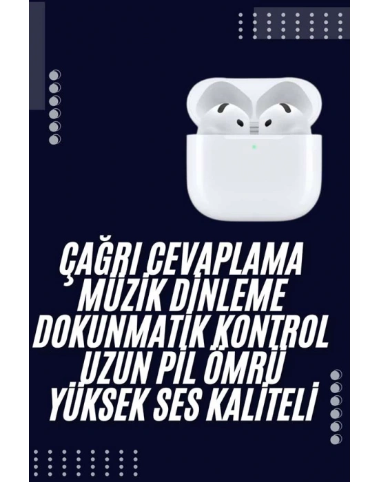 Bluetooth Kulaklık Beyaz Çağrı Cevaplama Dokunmatik Kontrol Kablosuz