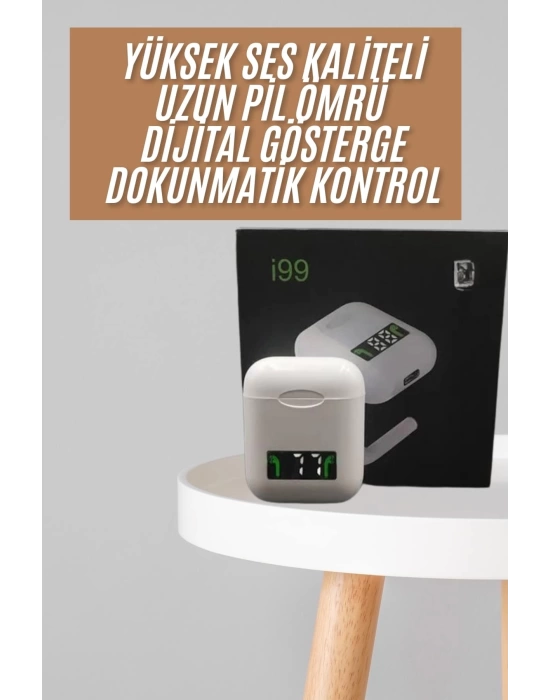 Bluetooth Kulaklık Dokunmatik Kontrol Uzun Pil Ömrü Dijital Göstergeli