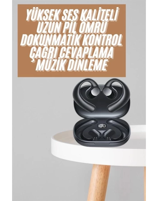 Bluetooth Kulaklık Küpeli Uzun Pil Ömrü Yüksek Ses Kaliteli Dijital Göstergeli