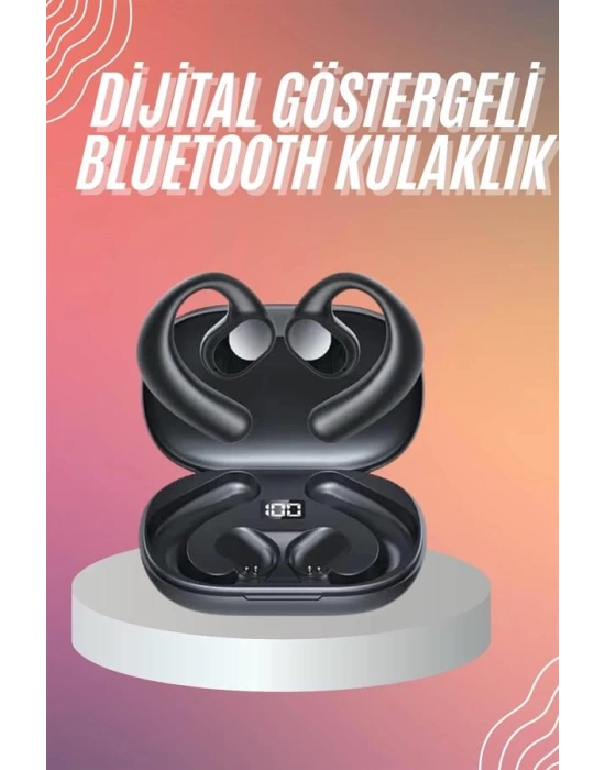 Bluetooth Kulaklık Küpeli Uzun Pil Ömrü Yüksek Ses Kaliteli Dijital Göstergeli