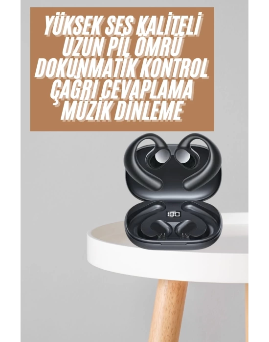 Bluetooth Kulaklık Küpeli Uzun Pil Ömrü Yüksek Ses Kaliteli Dijital Göstergeli