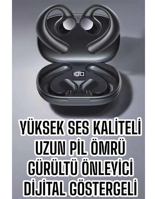 Bluetooth Kulaklık Oyuncu Kulaklığı Küpe Görünümlü Dijital Göstergeli