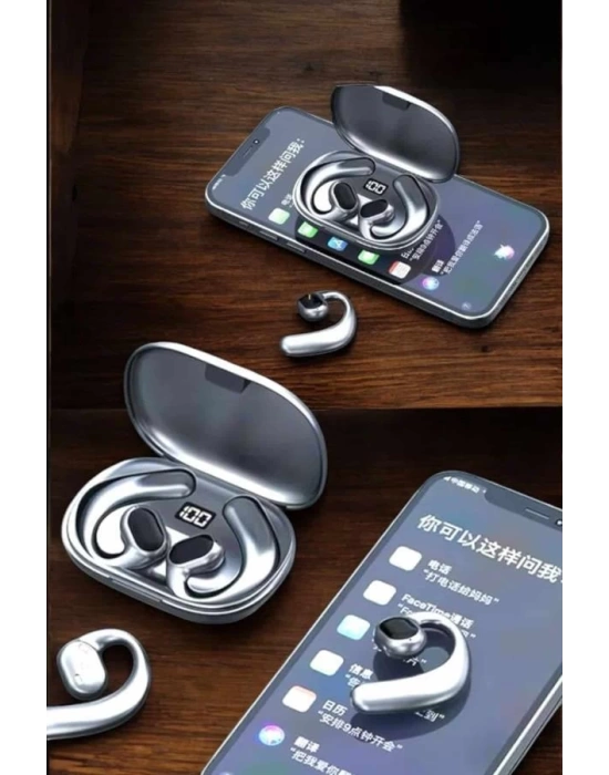 Bluetooth Kulaklık Oyuncu Kulaklığı Küpe Görünümlü Dijital Göstergeli