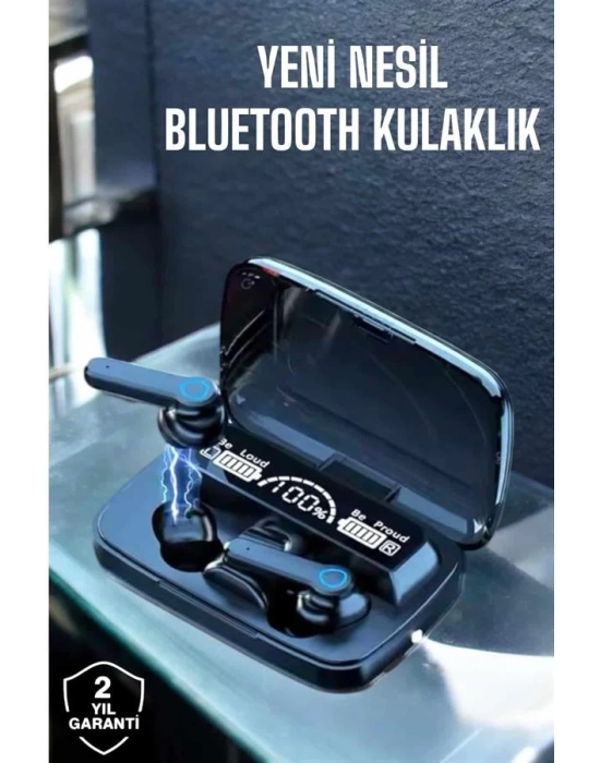 Bluetooth Kulaklık Powerbankli Dijital Göstergeli Dokunmatik Kontrol