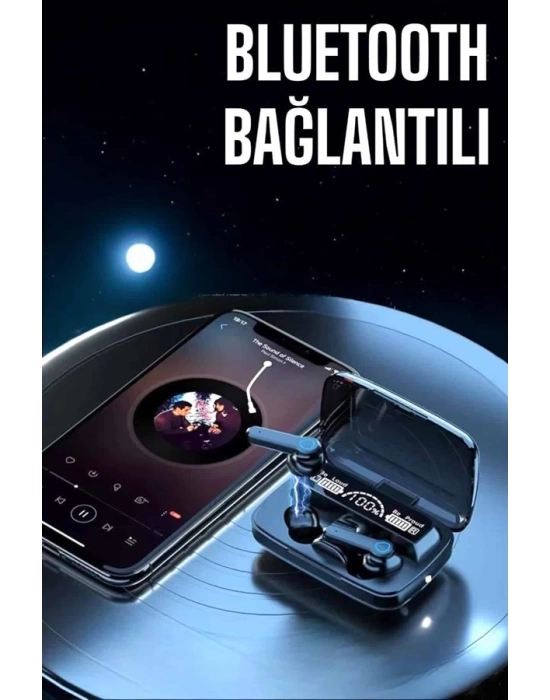 Bluetooth Kulaklık Powerbankli Dijital Göstergeli Dokunmatik Kontrol