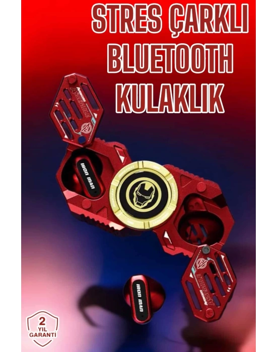 Bluetooth Kulaklık Stres Çarklı Döndürülebilir Uzun Şarj Süreli Oyuncu Kulaklığı
