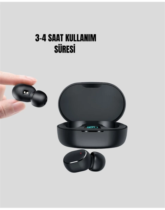 Bluetooth Kulaklık TWS Yüksek Ses Kaliteli Kesintisiz Dijital Göstergeli Kulaklık