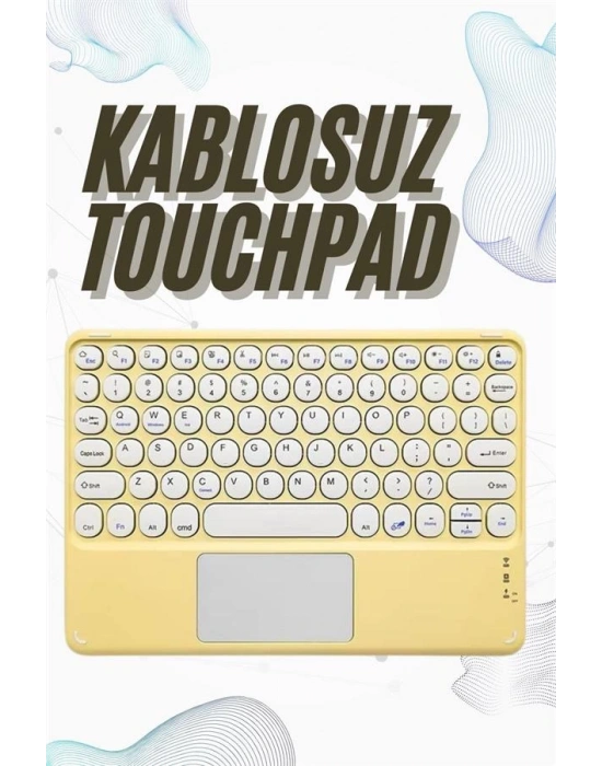Bluetooth Touchpad Klavye 10.9 inch Kablosuz Wifi Q Klavye Slim