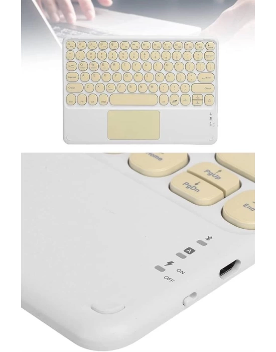 Bluetooth Touchpad Klavye 10.9 inch Kablosuz Wifi Q Klavye Slim