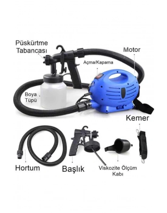 Boya Tabancası Paint Zoom Yeni Nesil Çok Fonksiyonlu Püskürtücü Elektrikli Sprey Tabanca Seti
