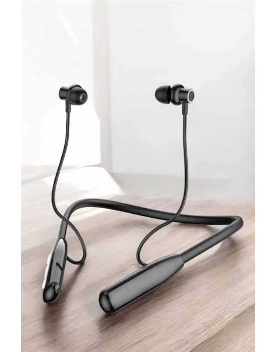 Boyun Askılı Bluetooth Kulaklık Uzun Şarj Süreli Dijital Göstergeli Kablolu