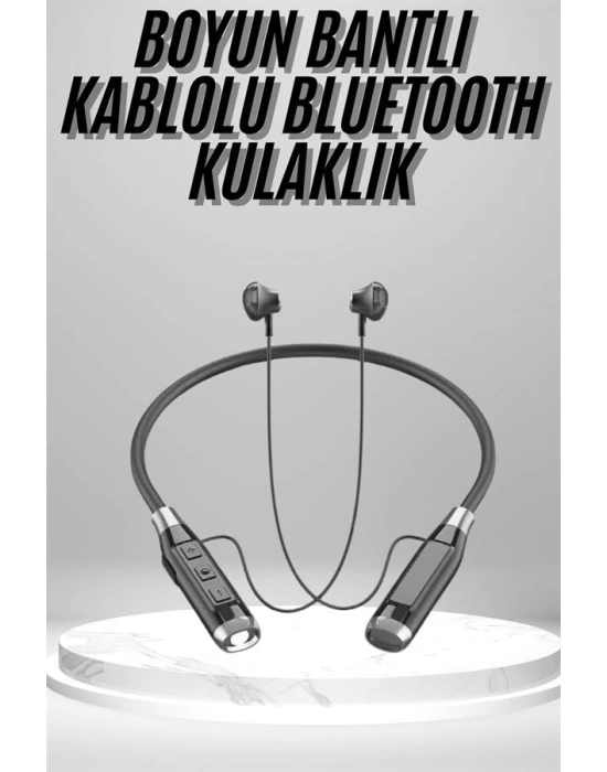Boyun Bantlı Kulak İçi Kablolu Yüksek Ses Kaliteli Bluetooth Kulaklık