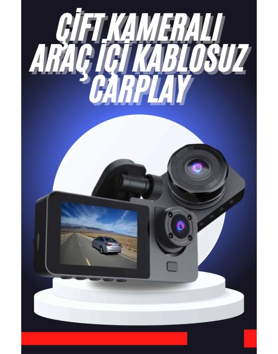 CarPlay Fotoğraf ve Video Kaydedici Araç İçi Kamera Ekranlı