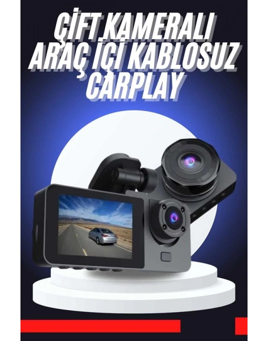 CarPlay Fotoğraf ve Video Kaydedici Araç İçi Kamera Ekranlı