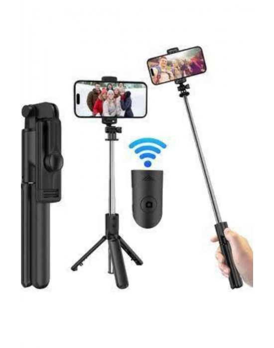 Cep Telefonu Tripod Standı Manyetik Selfie Sopa Bluetooth Uzaktan Kumandalı