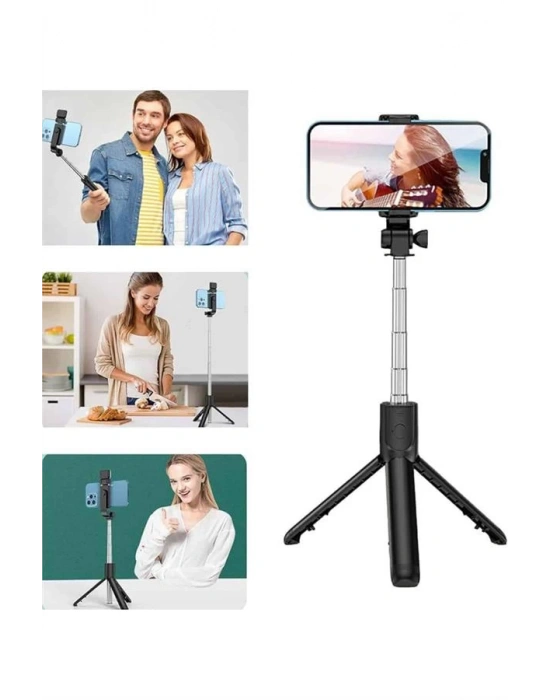 Cep Telefonu Tripod Standı Manyetik Selfie Sopa Bluetooth Uzaktan Kumandalı