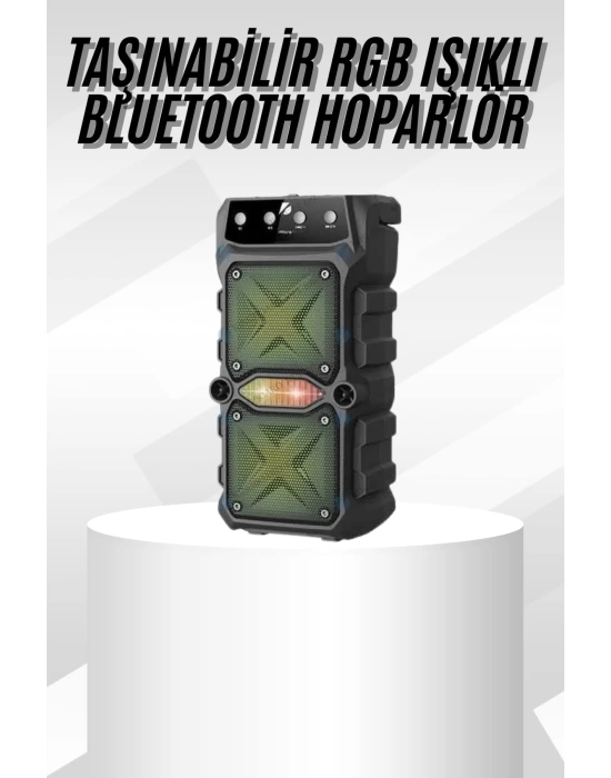 Çift Çıkışlı Güçlü Bataryalı Kablosuz Yüksek Ses Kaliteli Bluetooth Hoparlör
