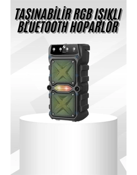 Çift Çıkışlı Güçlü Bataryalı Kablosuz Yüksek Ses Kaliteli Bluetooth Hoparlör