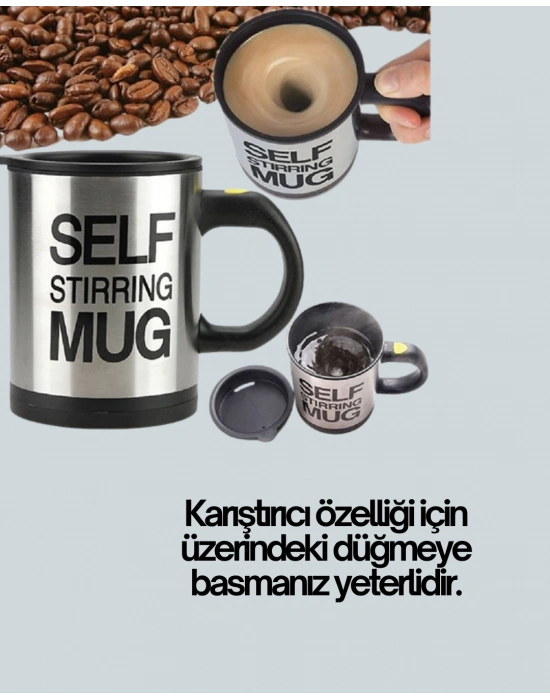 Çift Katmanlı Termos Özellikli Karıştırma Motorlu Kupa