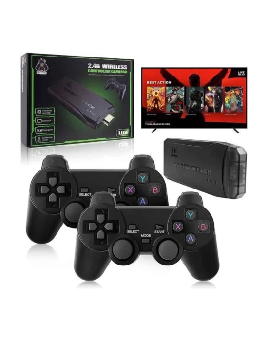 Çift Kollu 2.4g kablosuz Retro 4k Game stick 3500 oyun atari HD Görüntü Kalitesi