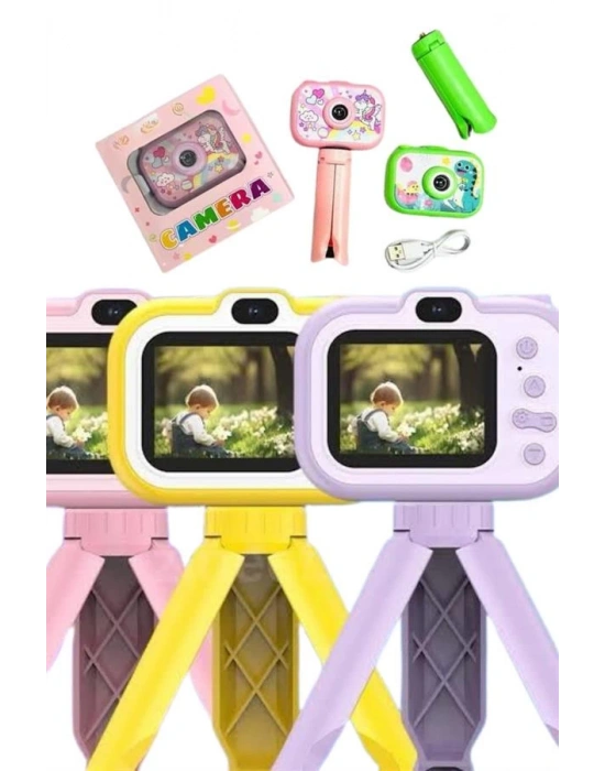 Çocuk Için Eğitici Video Kamera Ayaklı Mini Fotoğraf Makinesi
