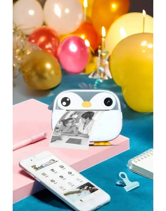 Çocuklar için Fotoğraf Makinesi Anlık Baskı Makinesi HD Görüntü Kalitesi