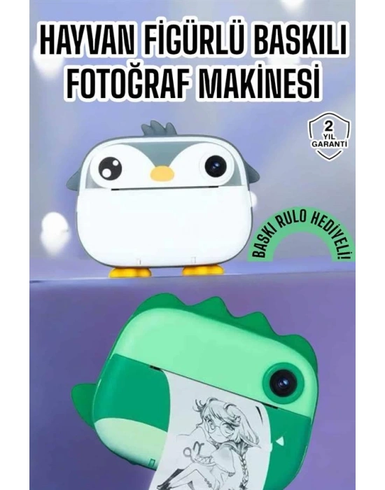 Çocuklar için Fotoğraf Makinesi Anlık Baskı Makinesi HD Görüntü Kalitesi