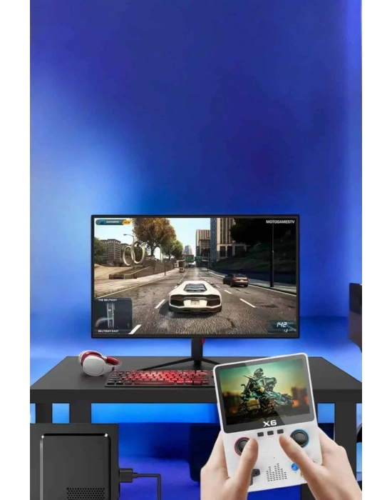Çocuklara Özel 666 Oyunlu X6 Atari Video İzleme ve Müzik Dinleme
