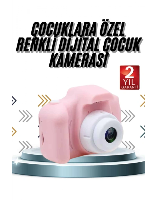 Çocuklara Özel Fotoğraf Ve Video Çeken Mini Çok Renkli Fotoğraf Makinesi