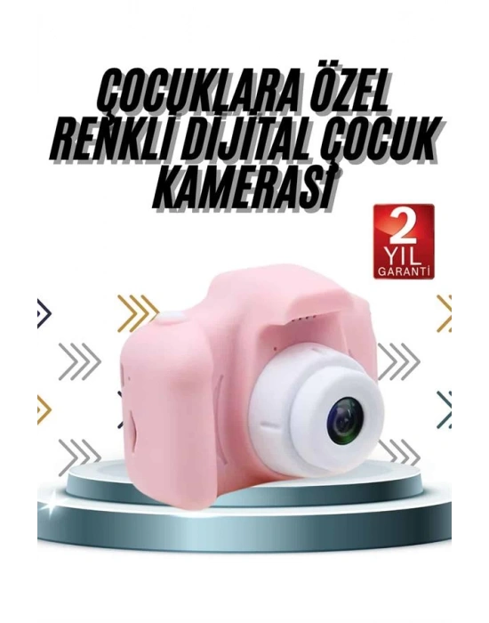 Çocuklara Özel Fotoğraf Ve Video Çeken Mini Çok Renkli Fotoğraf Makinesi