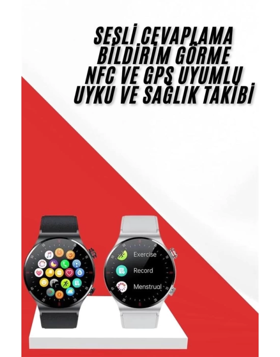Çok Fonksiyonlu Akıllı Saat Bluetooth Bağlantılı Çağrı Cevaplayabilen Uzun Pil Ömrü