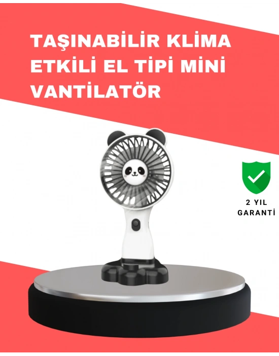 Dekoratif Tasarımlı USB Şarjlı El Vantilatörü