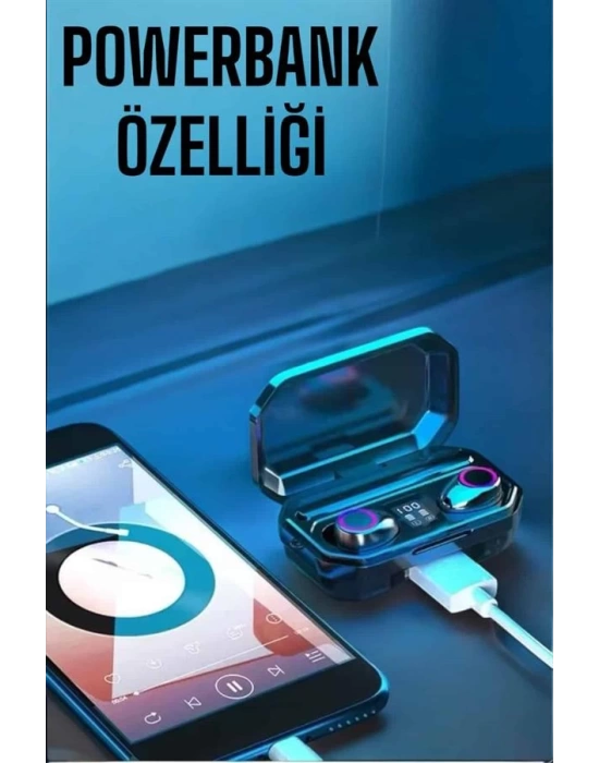 Dijital Göstergeli Bluetooth Bağlantılı Kulaklık Dokunmatik Kontrol